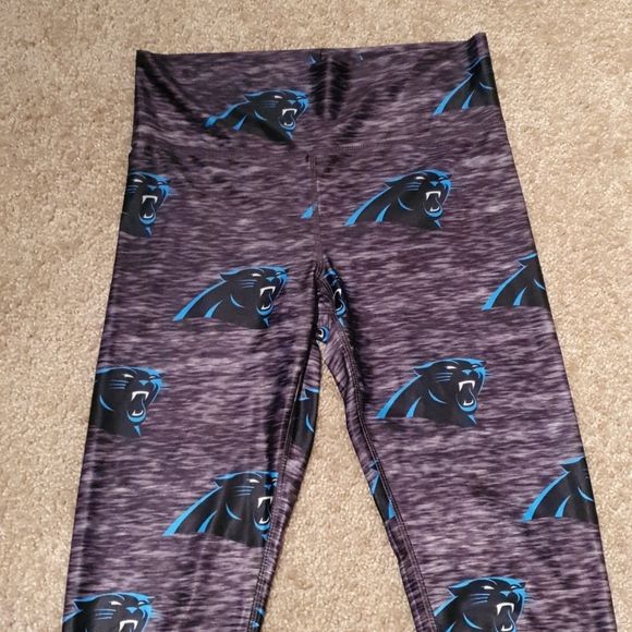 Ladies NFL Carolina Panthers Logo Leggings S - Picture 2 of 4
